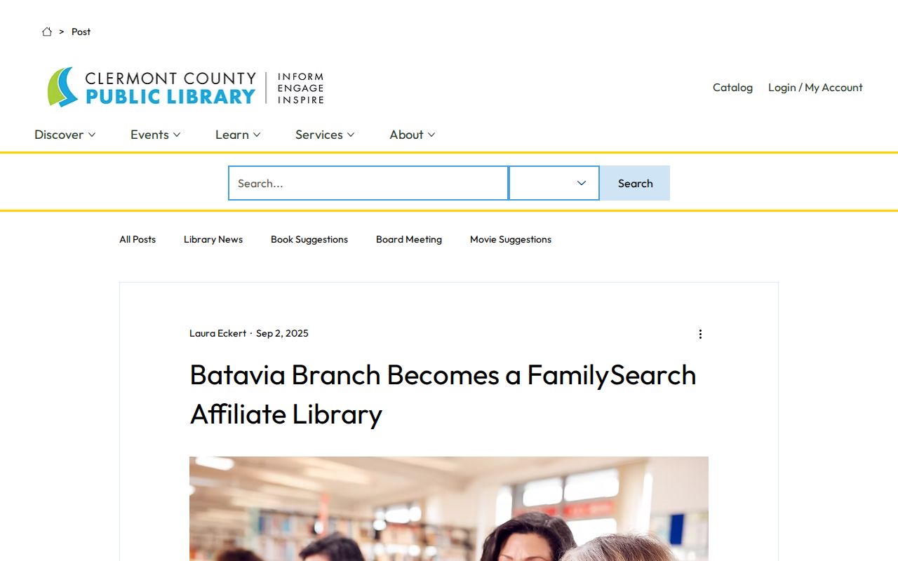 Miami Township city directory FamilySearch access at Batavia Branch