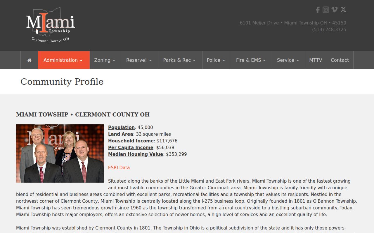 Miami Township residents directory official community profile