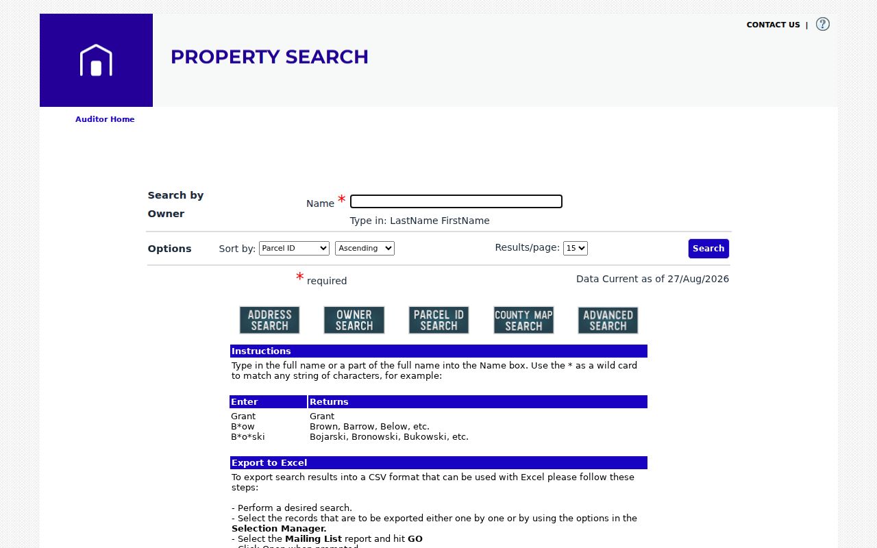 Miami Township residents directory Auditor owner search