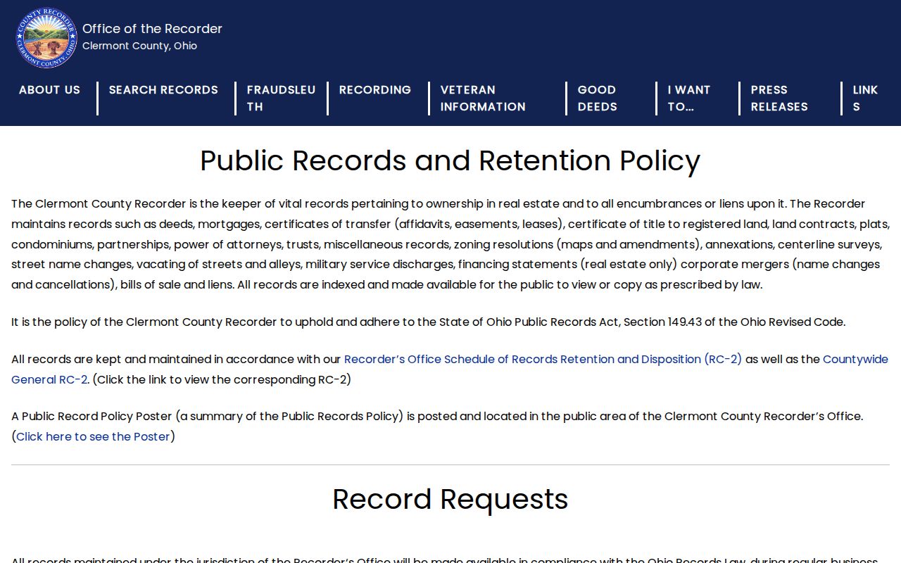 Miami Township neighbors recorded property documents Clermont Recorder