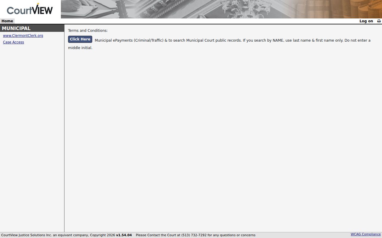 Miami Township resident lookup Clermont Municipal Court eServices